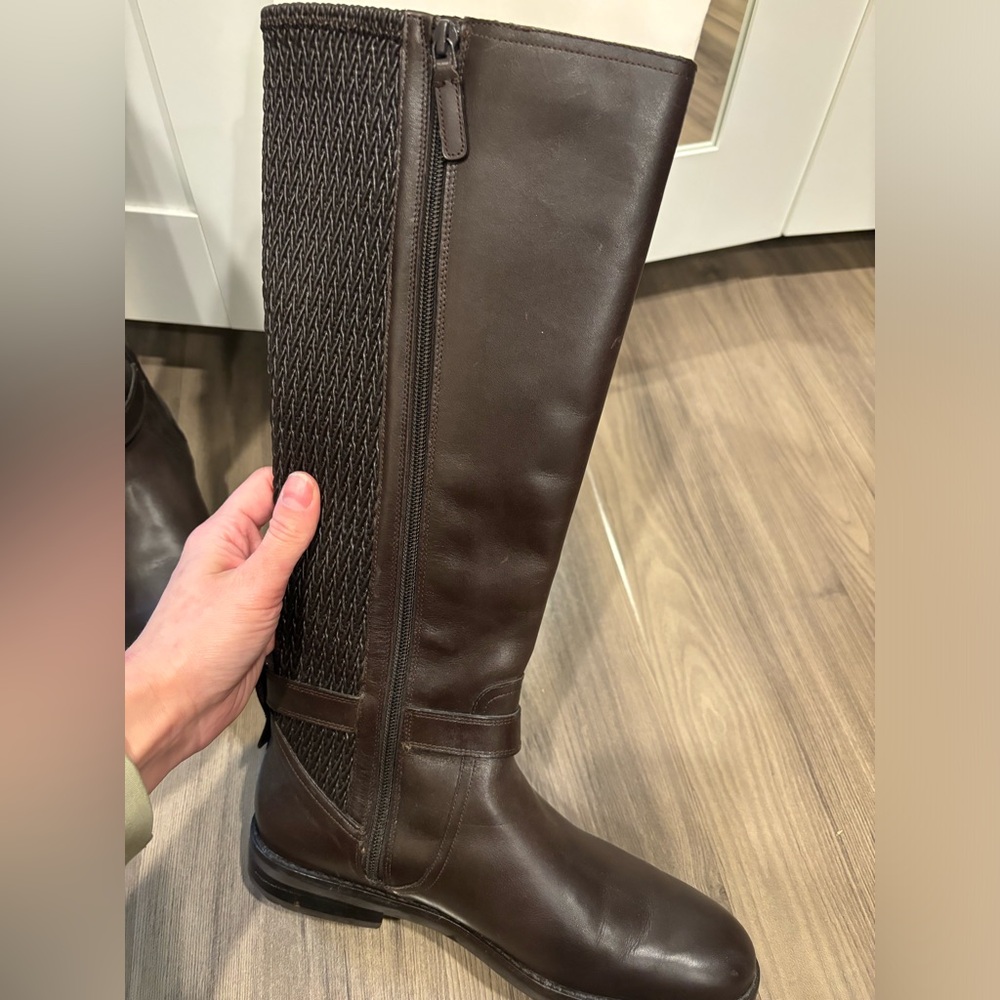 WORN ONCE - COLE HAAN CHOCOLATE BROWN BOOTS - Picture 8 of 12
